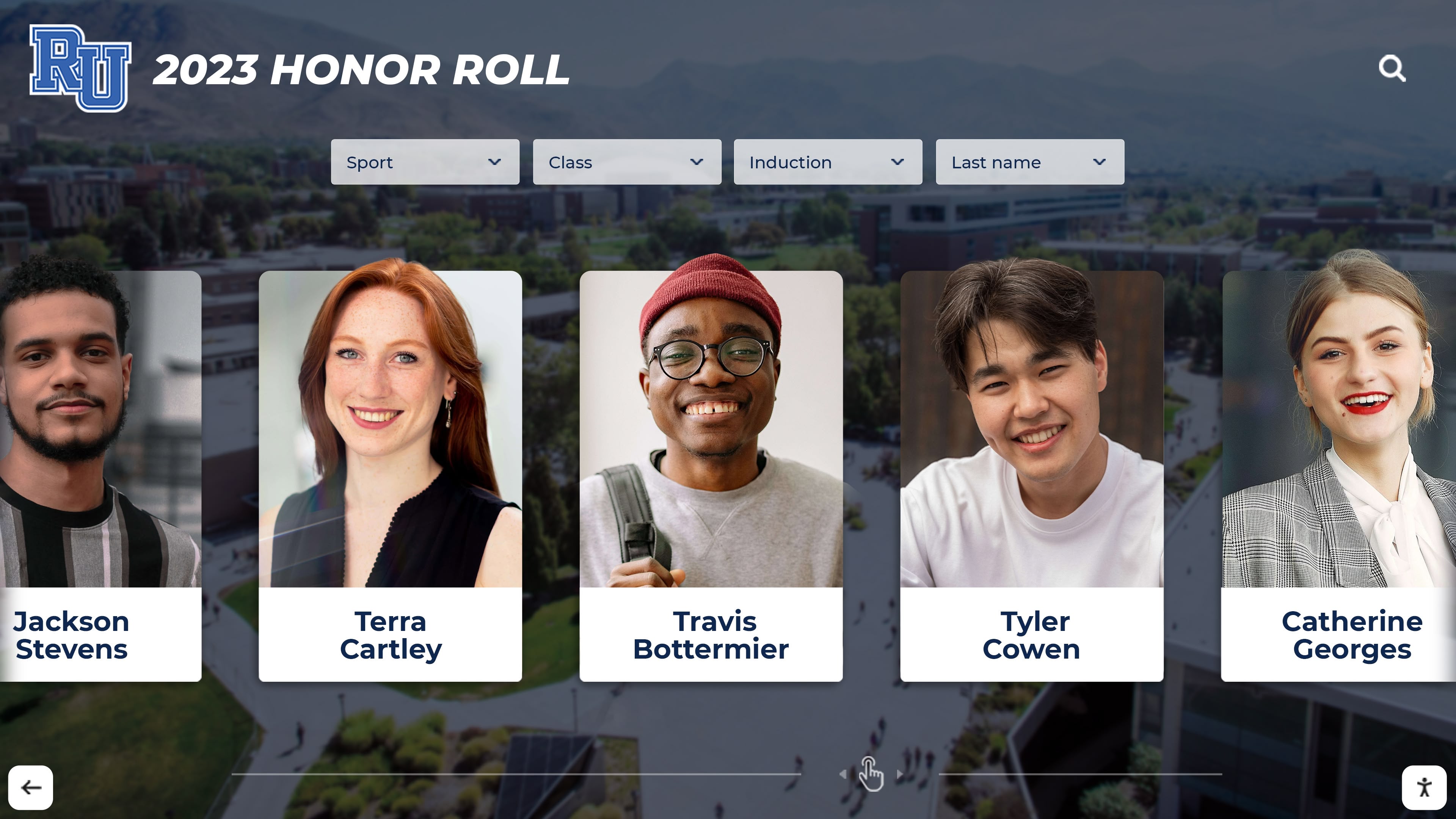 Digital recognition cards showcasing academic achievers Academic achievement cards